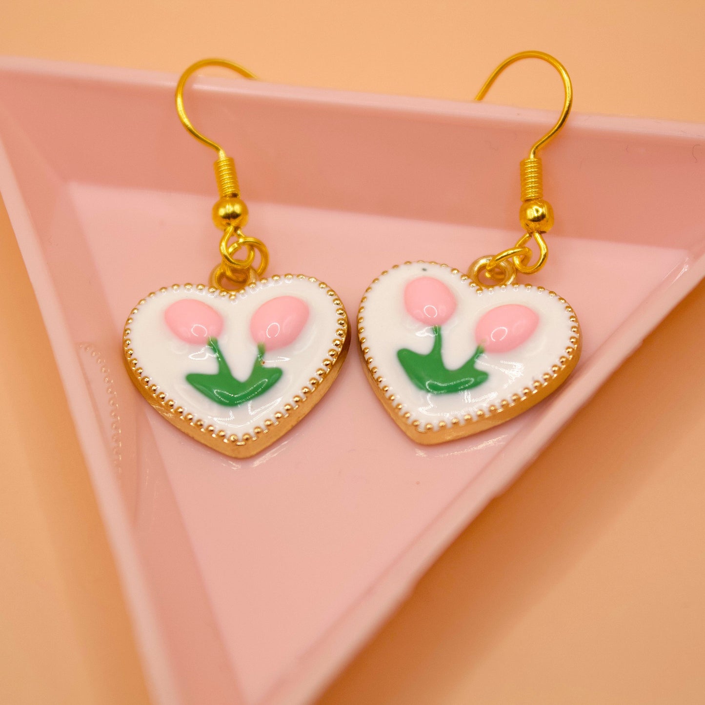 Tulip Heart Earrings