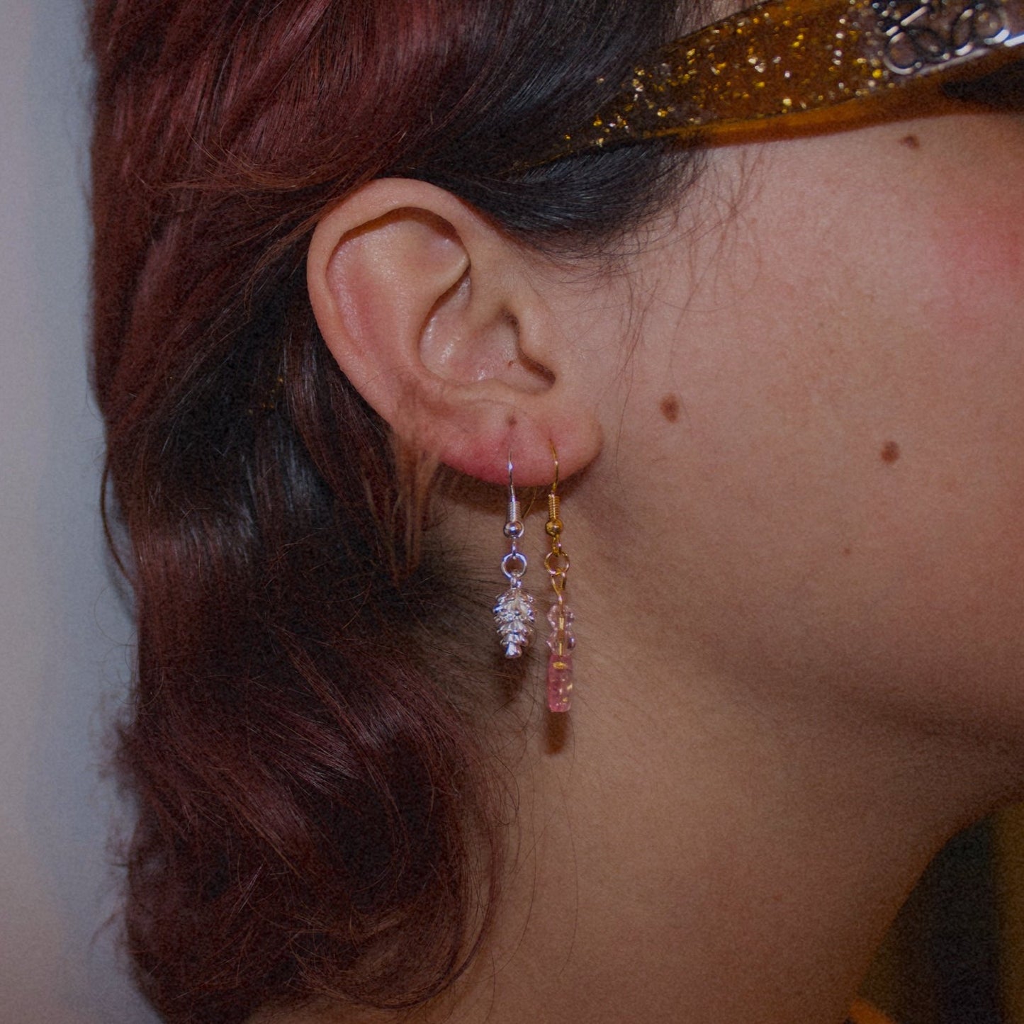 Pinecone Charm Earrings